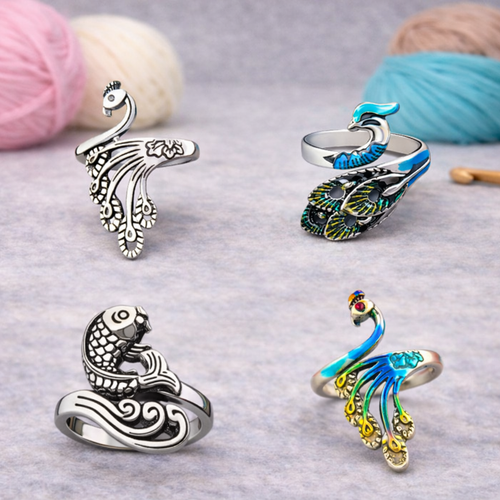 4'lü Örgü Yüzük Seti